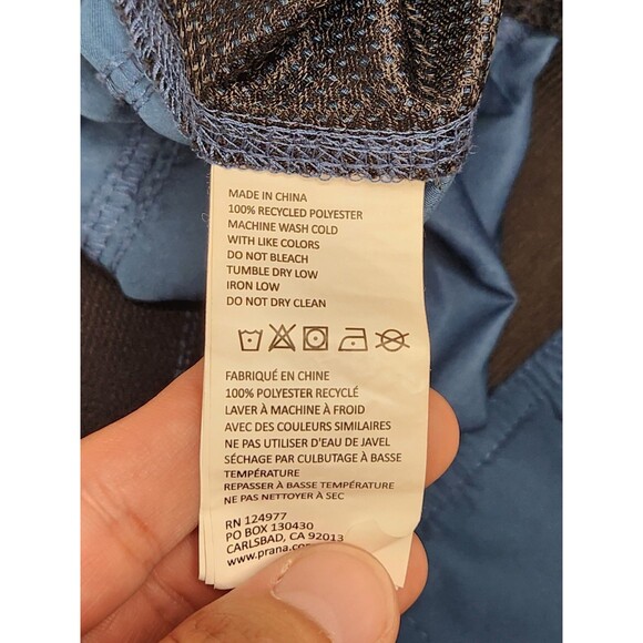 Prana Mojo Shorts Men's XXL Blue Elastic Waist Performance Quick‎ Dry Hiking 10" - Picture 5 of 6